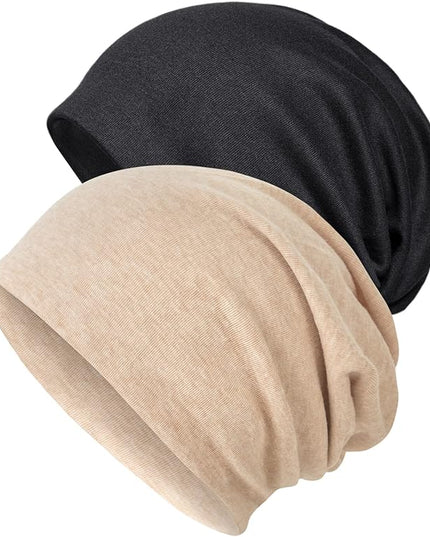 Senker Fashion Slouchy Beanie Hats for Women Men, Chemo Headwear Cotton Beanies Soft Lightweight Chemo Skull Cap Elastic