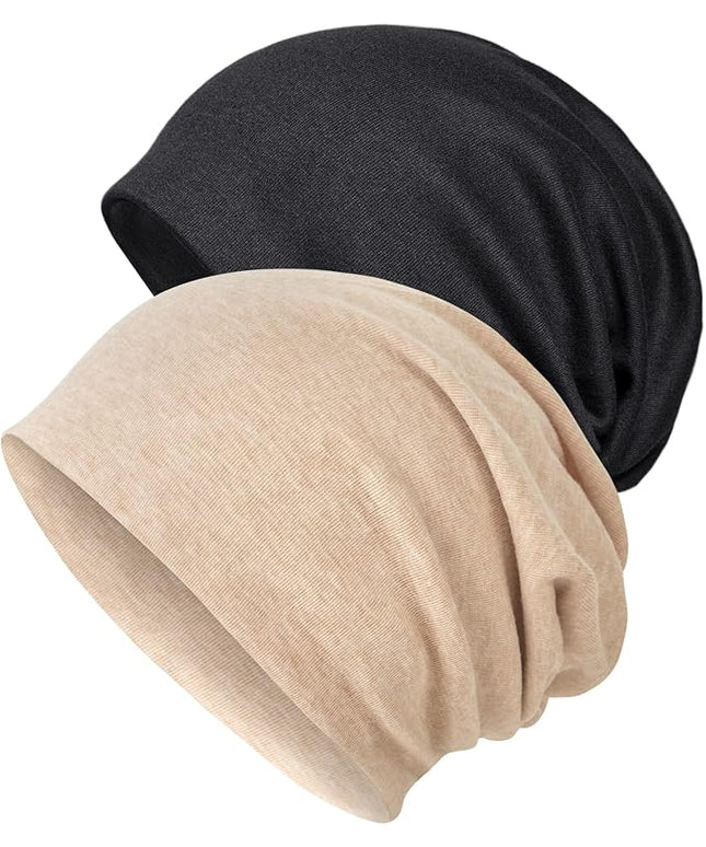 Senker Fashion Slouchy Beanie Hats for Women Men, Chemo Headwear Cotton Beanies Soft Lightweight Chemo Skull Cap Elastic