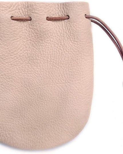 Fantastic Workmanship Genuine Leather Drawstring Coin Purse