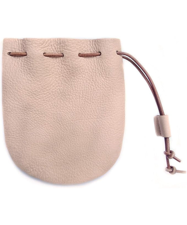 Fantastic Workmanship Genuine Leather Drawstring Coin Purse