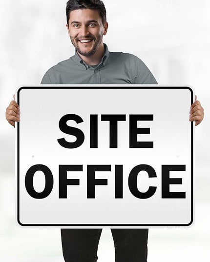 Site Office Sing Sign, 24x30 Inches, 3M EGP Reflective .080 Aluminum, Fade Resistant, Made in USA by My Sign Center