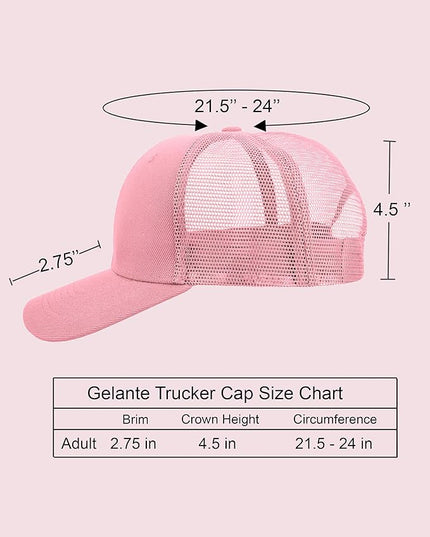 Gelante Mesh Trucker Hat Baseball Cap Structured Front Panel Wholesale LOT 12 Pack