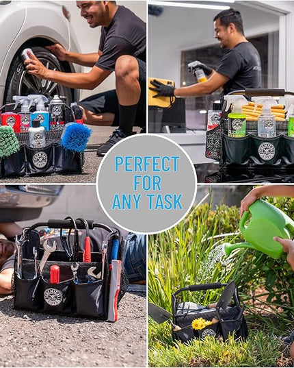 Chemical Guys Quick Load Collapsible Detailing Car Caddy Organizer & Storage – Portable Wash and Garage Organizer for Supplies, Tools and Accessories – Durable Black Design for Cars, Trucks & Home | Quick Load, Collapsible, For Cars, Trucks, SUVs, RVs