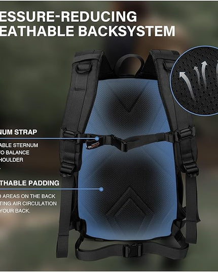 Mardingtop Tactical Molle Backpack for Men- 18L/28L EDC Hiking & Motorcycle Backpack