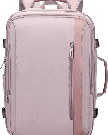 PIJUSHI Travel Backpack for Women Expandable Carry on Luggage Backpack Airline Approved Personal Item Laptop Bag(PE034 Light Purple)