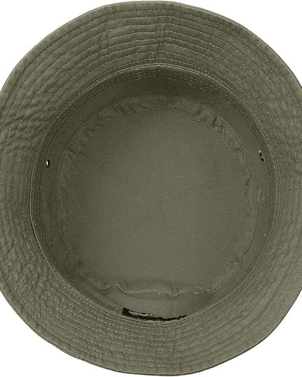 Falari Men Women Unisex Cotton Bucket Hat 100% Cotton Packable for Travel Fishing Hunting Summer Camp