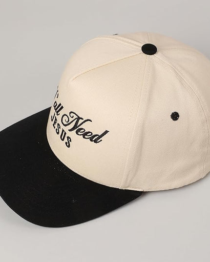 MIRMARU Two-Tone Vintage Canvas Trucker Hats for Men & Women, Adjustable Size Baseball Caps with Trendy Embroidered Design