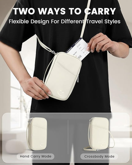 Travelkin 2-in-1 Passport Holder & Travel Organizer for Family with RFID Blocking, Multiple Passport Wallet for Men Women, Travel document holder for Credit Cards, Cash, and Electronic Essentials
