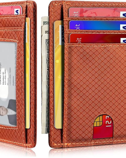 Artpaxy Slim Wallet for Men & Women, Minimalist Front Pocket Card Holder for Travel, RFID Blocking, Water Resistant Nylon Wallet for ID & Cash & Credit Card