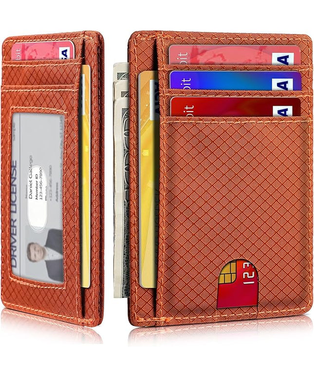 Artpaxy Slim Wallet for Men & Women, Minimalist Front Pocket Card Holder for Travel, RFID Blocking, Water Resistant Nylon Wallet for ID & Cash & Credit Card