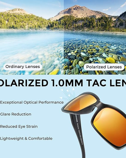 KastKing Skidaway Polarized Sport Sunglasses for Men and Women,Ideal for Driving Fishing Cycling and Running,UV Protection