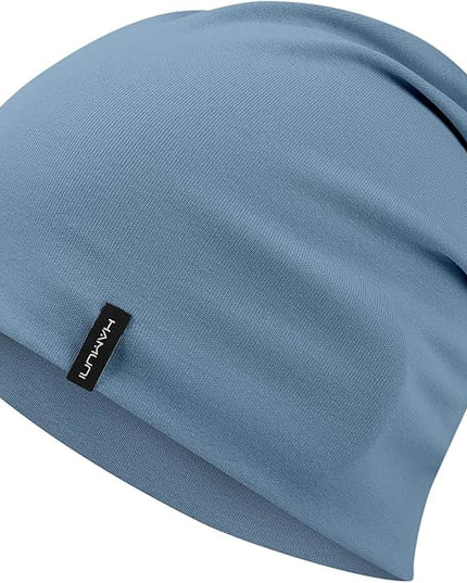 Slouchy Beanie for Women Men Soft Cotton Chemo Hats Double-Layer Warm Beanie Cap for Daily Wear & Transitional Seasons