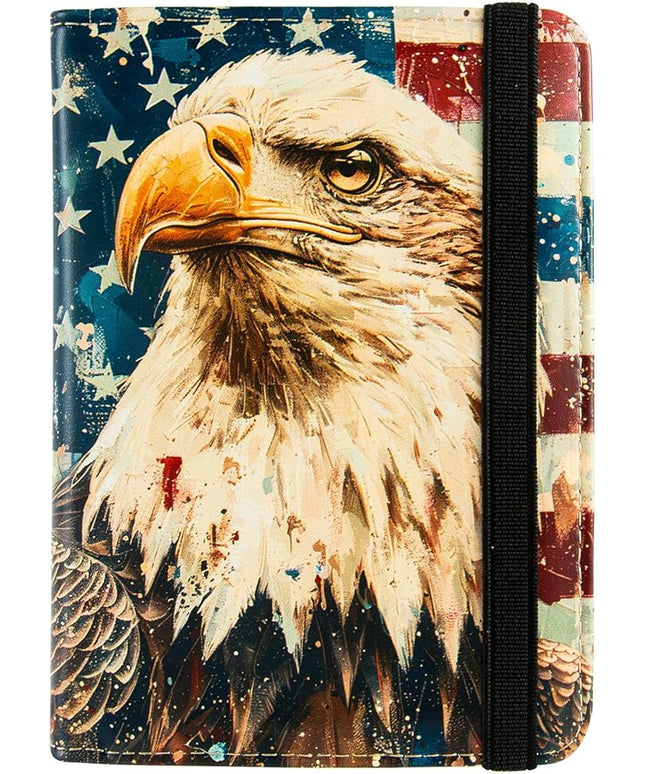 Passport Holder,Cute Passport Cover,Travel Wallet with Credit Card Slots Rfid passport Wallet Waterproof Documents Organizer Women Men (Bald eagle)