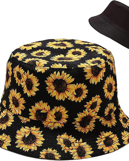XYIYI Cute Bucket Hat Beach Fisherman Hats for Women, Reversible Double-Side-Wear