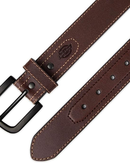 Dickies mens Industrial Strength Leather Belt – Workwear, Durable, Reinforced, Heavyweight