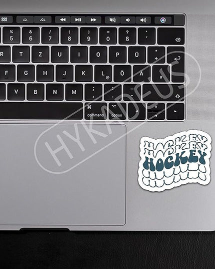 (3Pcs) Cute Hockey Sticker Ice Hockey Lover Sticker for Books Laptops Phones Tumblers Water Bottles Waterproof Vinyl Decal, Size 3 x 2.5 Inch
