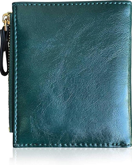 AOXONEL Girls Wallet Small Bifold Womens Wallets Rfid,Compact Female Cute Mini Zipper Coin Card Purse for Teen Girl Kids (Green)