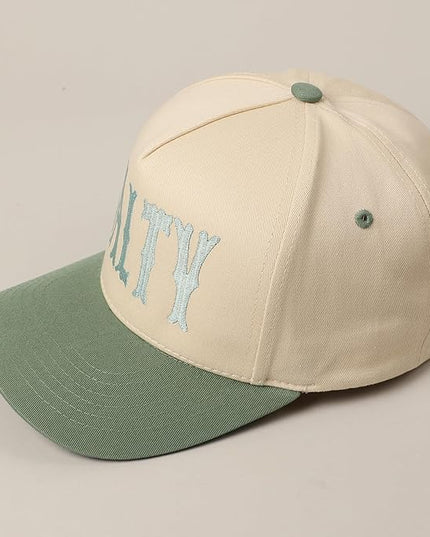MIRMARU Two-Tone Vintage Canvas Trucker Hats for Men & Women, Adjustable Size Baseball Caps with Trendy Embroidered Design