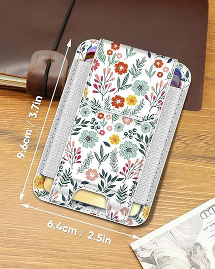 FINPAC MagSafe Wallet, Magnetic Card Wallet Holder for iPhone 17/16/15/14/13/12 Series, Safe RFID Blocking Slim Leather 6 Card Holder for Women Men