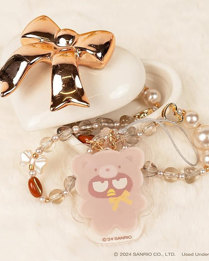 iFace Hello Kitty and Friends Beaded Wristlet Universal Charm Strap [Latte Bear Series] – Cute Wrist Strap for Cell Phone Camera Keys AirPods