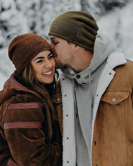 Lvaiz Mens Winter Beanie Hat Warm Fleece Lined Skull Cap for Men Reversible Women Windproof Watch Hat Knit Warm Unisex Beanie