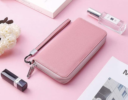 Lavemi Small Compact Women Wallet RFID Blocking Genuine Leather Bifold Purse with ID Windows
