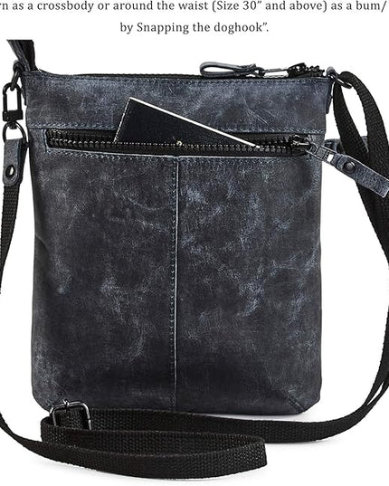 Crossbody Sling Bag for Women Small Real Leather Purse Vintage Travel Crossover Shoulder Bag Handmade