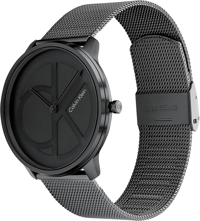 Calvin Klein Women's CK Iconic - 35mm 2H Quartz Watch - Stainless Steel Mesh Bracelet - Water Resistance 30 Meters – Premium Fashion Timepiece for Everyday Style - Gift for Her