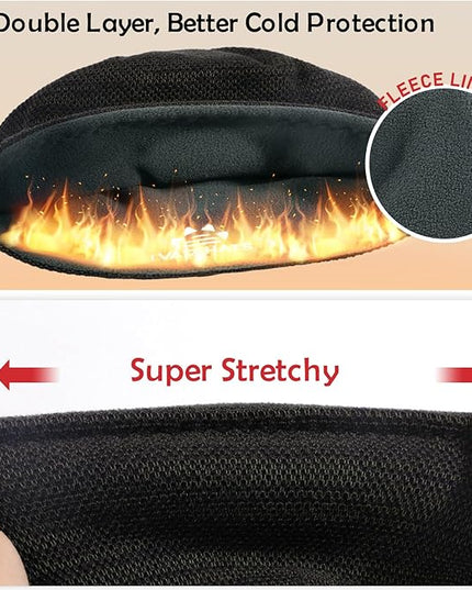 Lvaiz Mens Winter Beanie Hat Warm Fleece Lined Skull Cap for Men Reversible Women Windproof Watch Hat Knit Warm Unisex Beanie