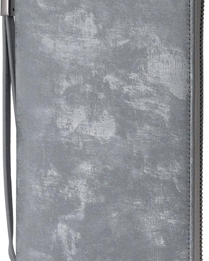 Bveyzi Women RFID Blocking Wallet Leather Zip Around Phone Clutch Large Capacity Ladies Travel Purse Wristlet | RFID Blocking, Zip Around, Large Capacity
