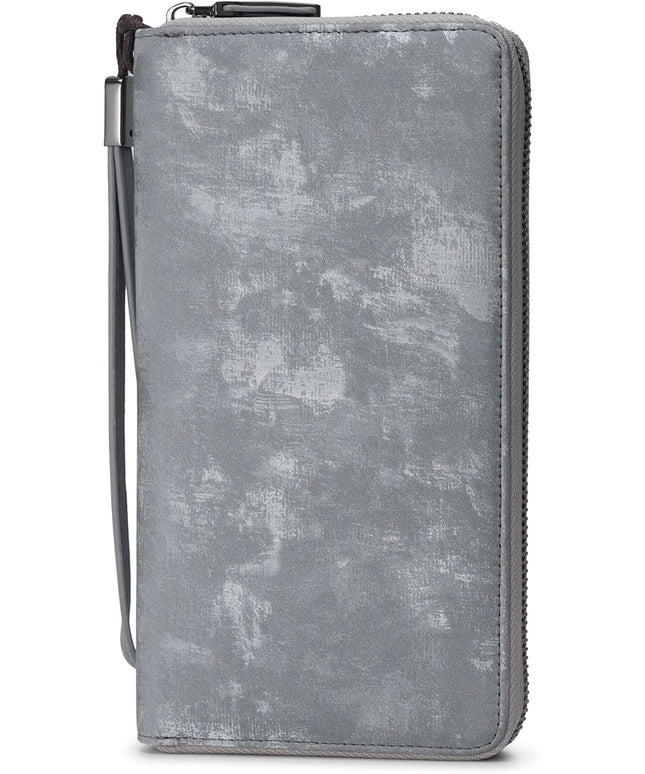 Bveyzi Women RFID Blocking Wallet Leather Zip Around Phone Clutch Large Capacity Ladies Travel Purse Wristlet | RFID Blocking, Zip Around, Large Capacity