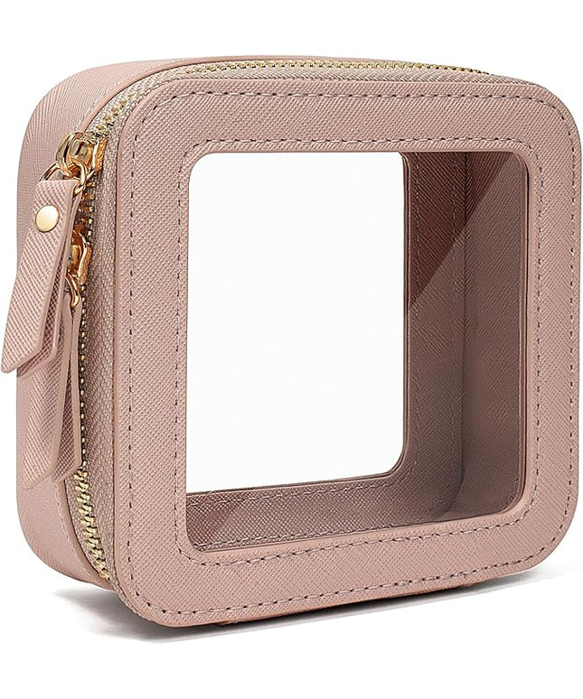 Travel Clear Makeup Bag Set, TSA Approved Cosmetic Bag Case with Zipper Portable Makeup Pouch Toiletry Bag Traveling Cosmetic Organizer Storage Bag Car Organizer Car Essentials