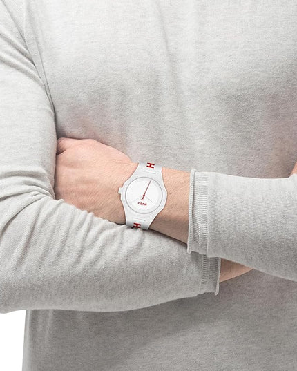 HUGO #LIT for HIM Men's 3H Quartz Silicone Wristwatch - Water Resistant up to 5ATM/50 Meters, Fun, Colorful and Easy to Wear