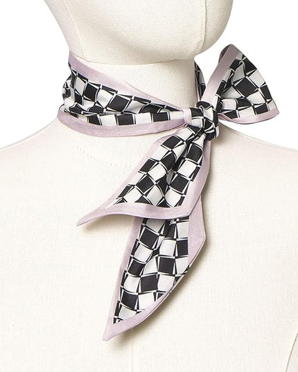 4 Pack Purse Scarf Handbags Skinny Twill Hair Scarves Narrow Neck Scarf Band Women Fashion Accessories Bag Charms