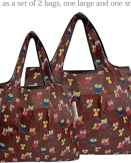 allydrew Large Foldable Tote Nylon Reusable Grocery Bags