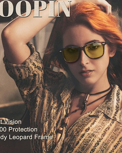 Joopin Square Sunglasses Polarized UV Protection Trendy Designer Sun Glasses Men Women