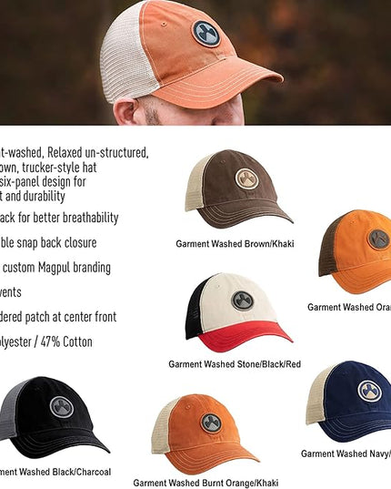 Magpul Trucker Hat Snap Back Baseball Cap, One Size Fits Most