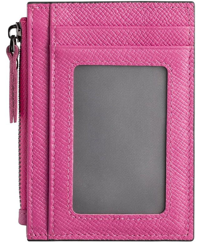 ilovever Slim Wallet for Women Small Leather RFID Blocking Credit Card Holder Minimalist Front Pocket Wallet with Coin Purses & Pouches,RoseRed