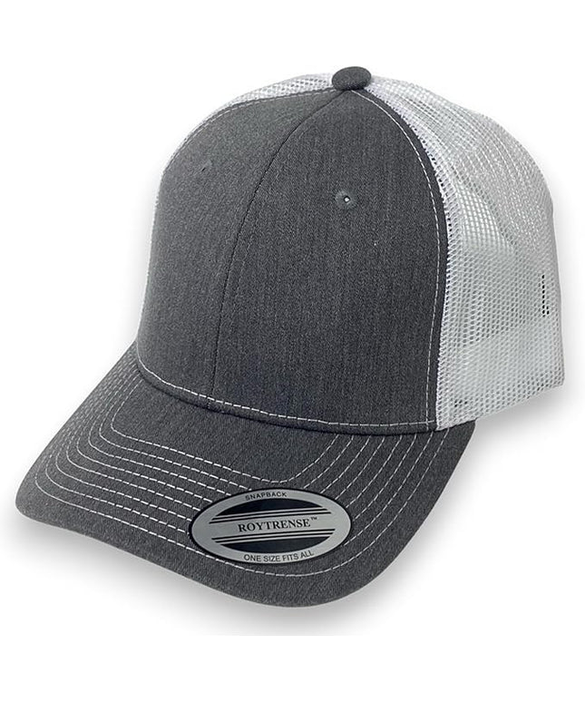 Classic Solid Color Mesh Trucker Hat - Adjustable Snapback Cap for Men & Women - Casual & Sporty Style