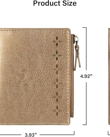 Lavemi Ultra Thin Small Compact Leather Womens Girls Wallets RFID Blocking Credit Card Holder for Women