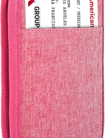 Single Passport Holder for Travel, RFID Travel Document Organizer for Women Waterproof Passport Wallet Men Portable Case for Cards, Boarding Pass, ID, Money, Tickets with Zipper