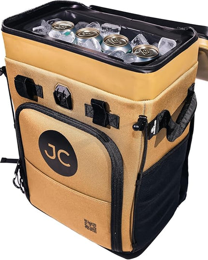 Convertible Cooler Backpack with Dry Storage by JustinCASE | Waterproof Travel Cooler Bag for Drinks, Clothes & Trips