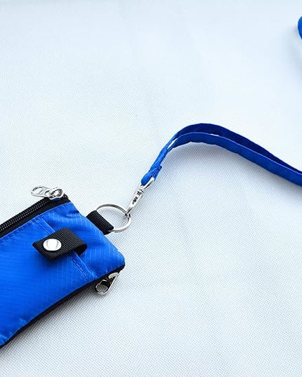 Minimalist RFID Blocking Small Wallet with ID Window,WaterResistant Zip Id Case Wallet with Lanyard Keychain for Cards,Cash,Travel,Women,Men