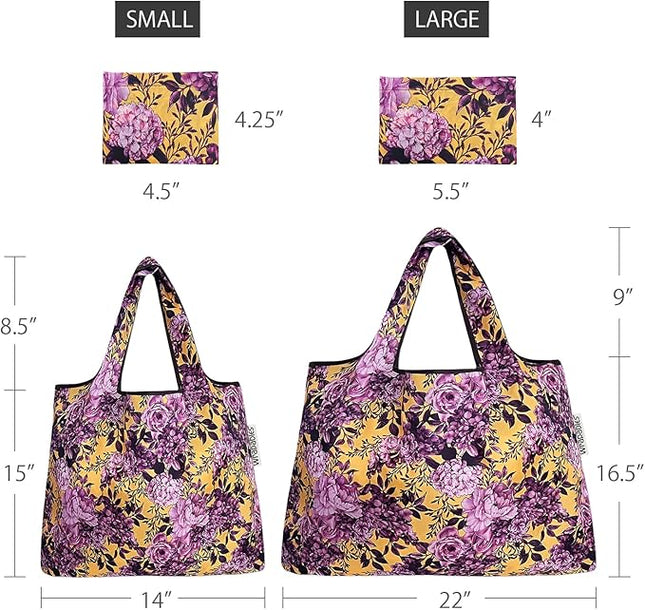 allydrew Large Foldable Tote Nylon Reusable Grocery Bags