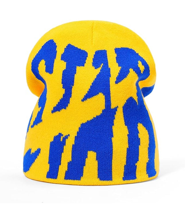 Y2K Beanie for Men Women Knitted Hat Winter Cap Star Design Warm Casual Skullies Cold Weather Knit Outdoor