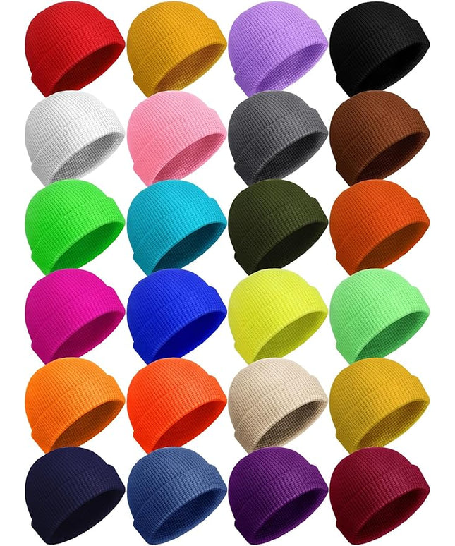 SATINIOR Fisherman Beanie Trawler Beanie Winter Watch Hat Roll up Edge Skullcap Unisex