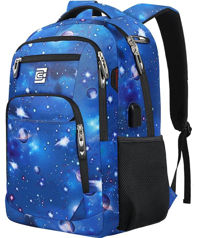 Laptop Backpack,Business Travel Anti Theft Slim Durable Laptops Backpack with USB Charging Port,Water Resistant College Computer Bag for Women & Men Fits 15.6 Inch Laptop and Notebook-Dreamy Blue