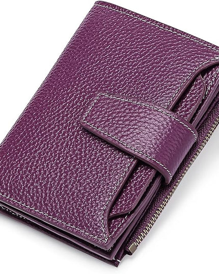 FALAN MULE Small Wallet for Women Leather Bifold Compact RFID Blocking Small Womens Wallet Purse