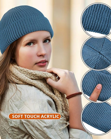 SATINIOR Trawler Beanie Watch Hat Roll-up Edge Skullcap Fisherman Beanie for Women Men