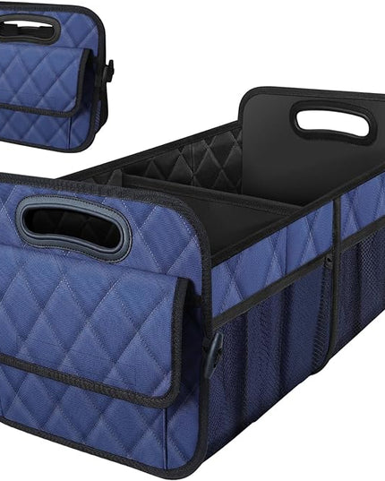 Deosk Car Trunk Organizer for SUV, Car Organizers and Storage with 6 Pocket, Car Accessories for Women/Men 70L Waterproof Polyester Trunk Organizer(Large, Navy Blue)